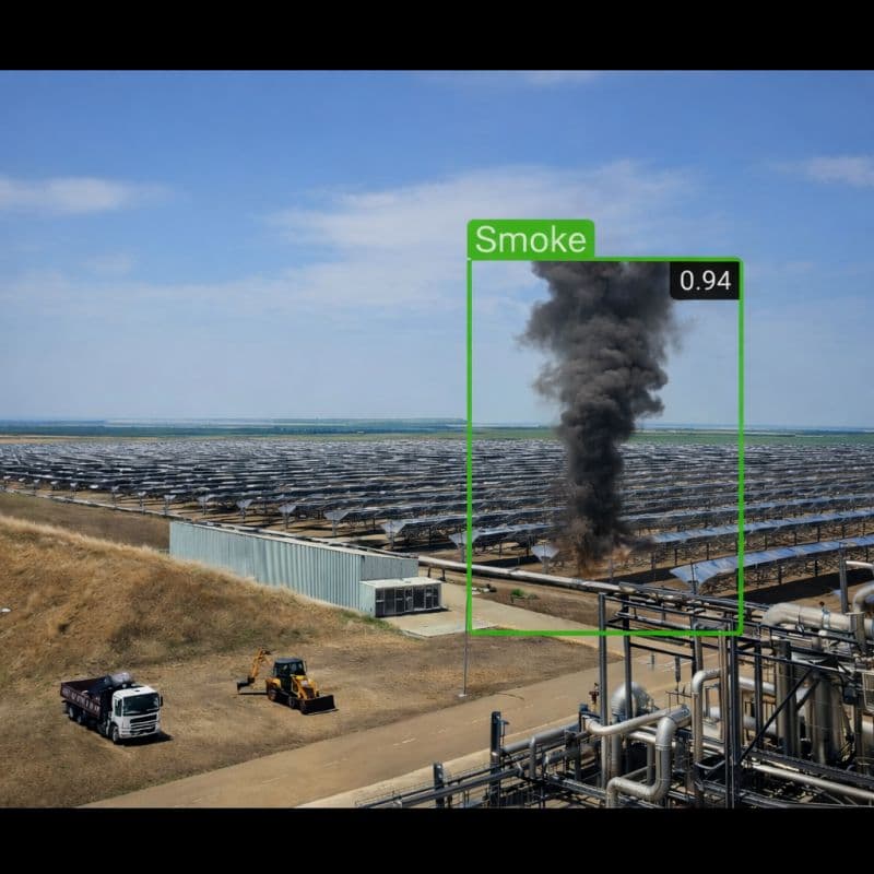 Detección de humo y fuego — captura del proyecto